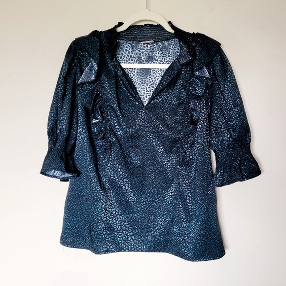 Matilda Jane Good Hart Ruffle It Up Dot Print Blouse - Picture 3 of 7